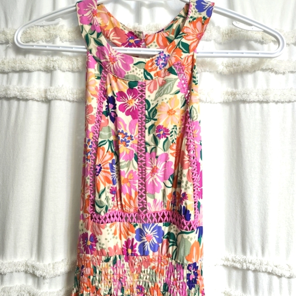 Anthropology, Colorful Floral Sleeveless Dress by Abel The Label. Xs